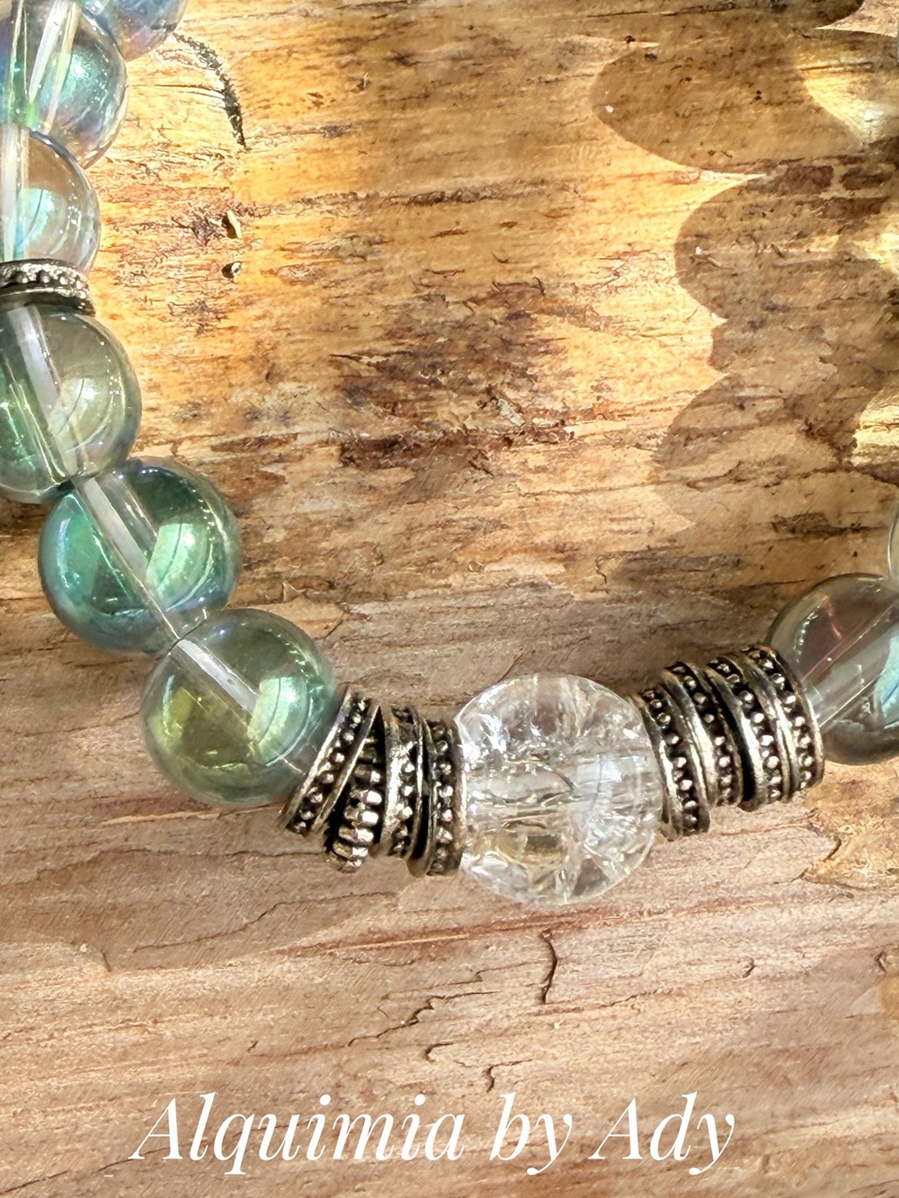 Aura Quartz + Ghost Quartz bracelet /protection for Capricorn ♑️